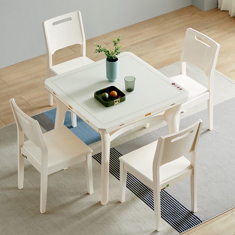 Contemporary Kitchen Dinner Table Extendable 4 Legs Dining Table