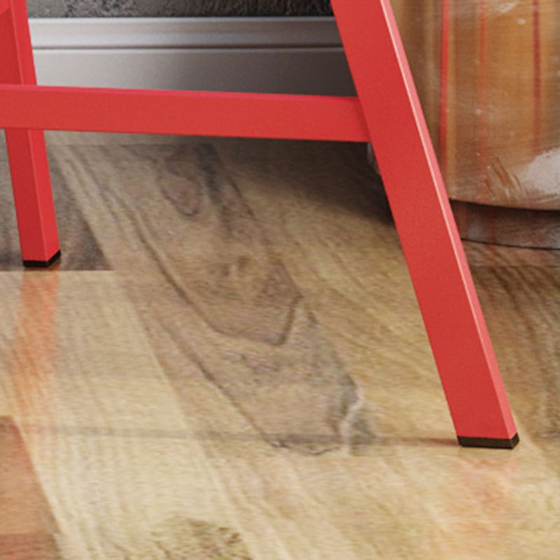 Industrial Stackable Iron Counter Stools Low Back 3 Legs Bar Stools with Footrest