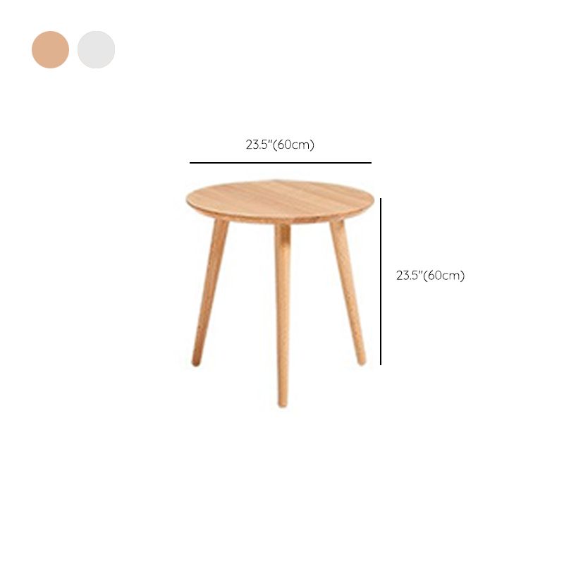 Contemporary Wood 3 Legs Round Living Room Accent Side Table