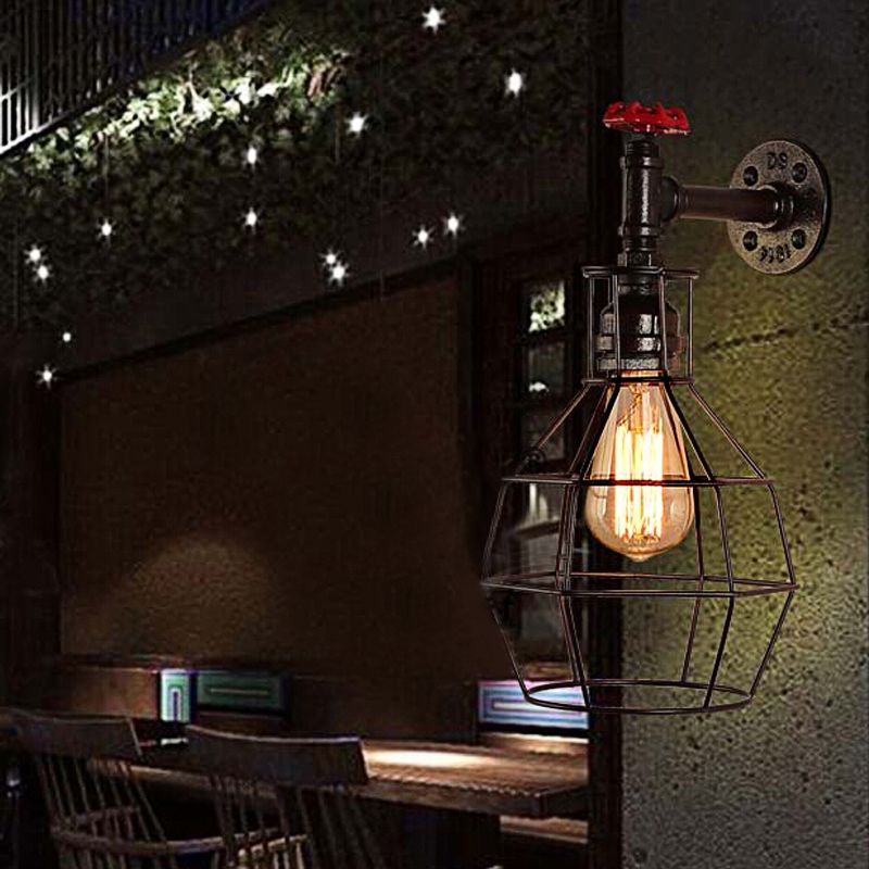 Globe Caged Corridor Wall Light Schaft