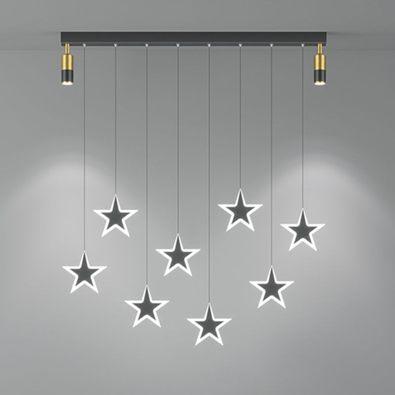 Sala da pranzo acrilica modernista modernista modernista modernista a Luce Acrilica LED LED LED sull'isola