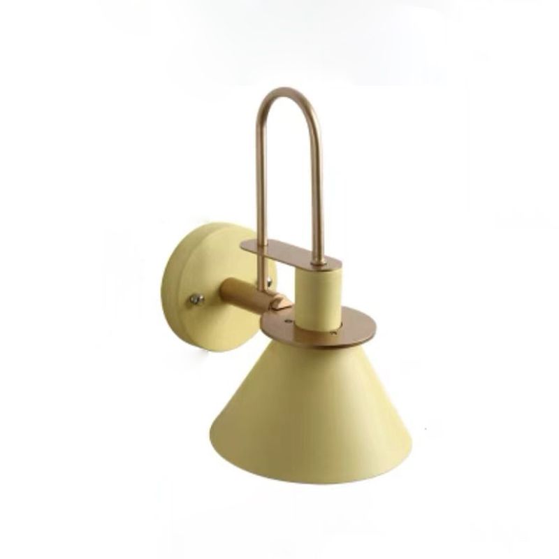 Flared Wall Sconce Lighting Modern Style Metal 1 Head Wall Mounted Light Fixture