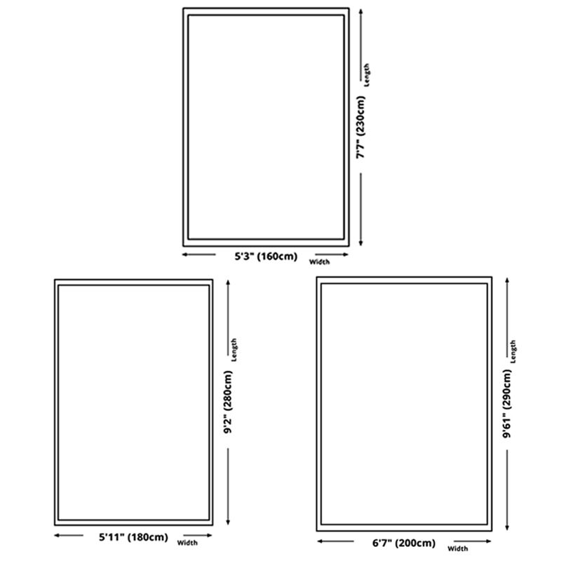 Simple Geometric Area Rug Minimalist Indoor Rug Washable Polyester Carpet with Non-Slip Backing