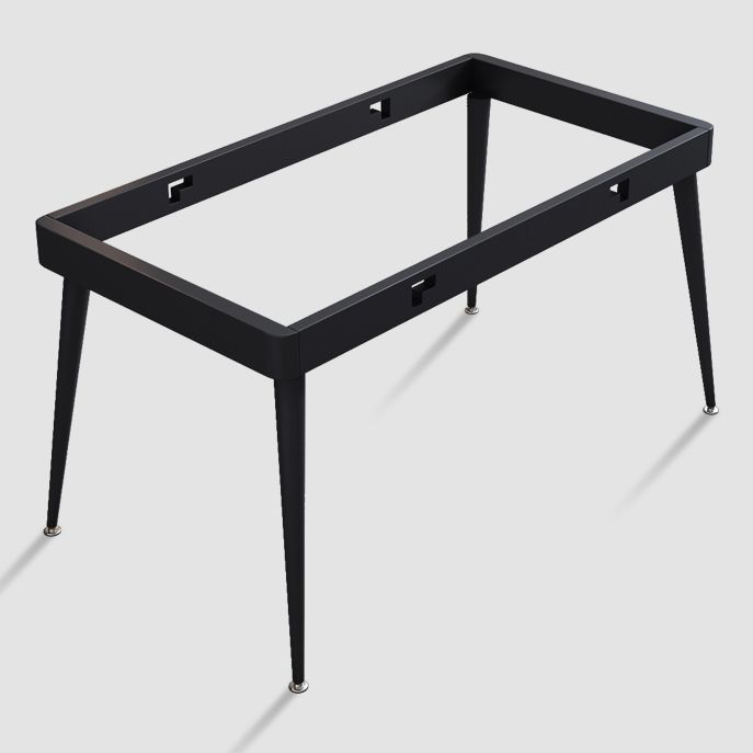 Modern Style Gray Dining Table Sintered Stone Table with 4 Legs for Kitchen