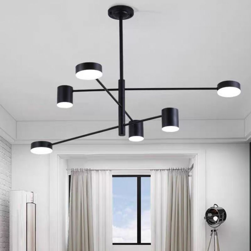 Metal Geometric Shape Chandelier Modern LED Chandelier Lamps for Bedroom
