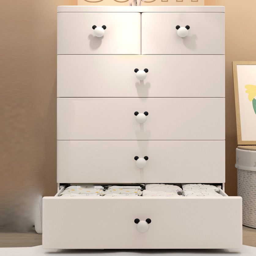 Plastic Matte Finish Non-Hanging Armoire Modern Storage Cabinet with Drawers