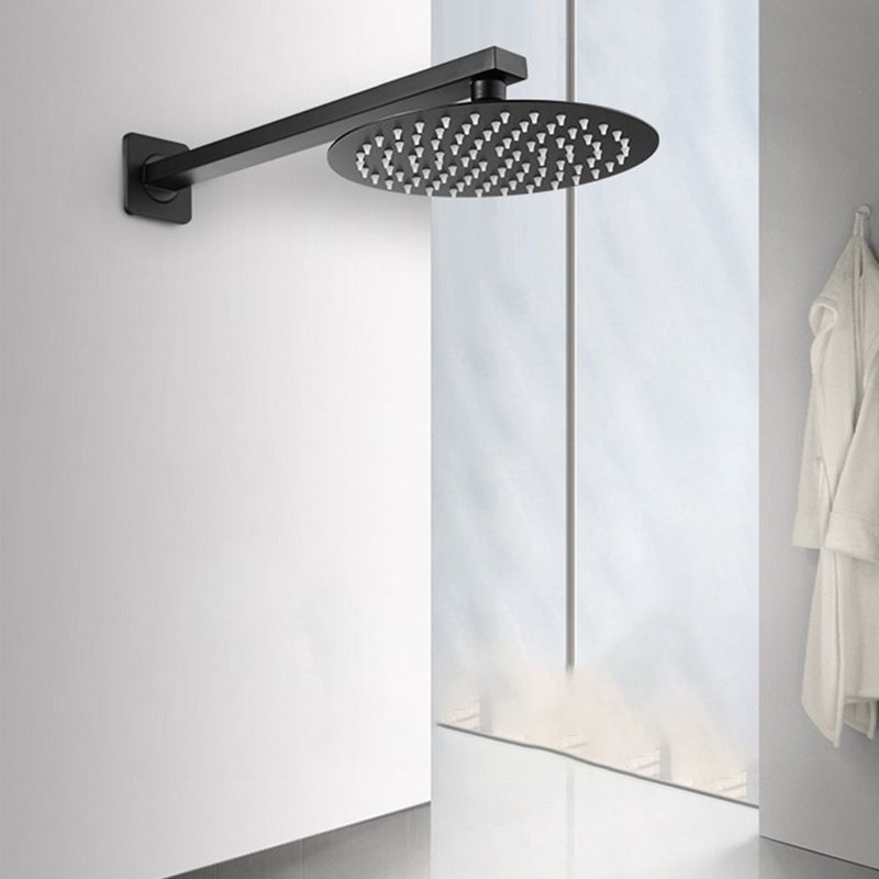Square and Round Stainless Steel Fixed Shower Head Ceiling Mounted Shower Head in Black