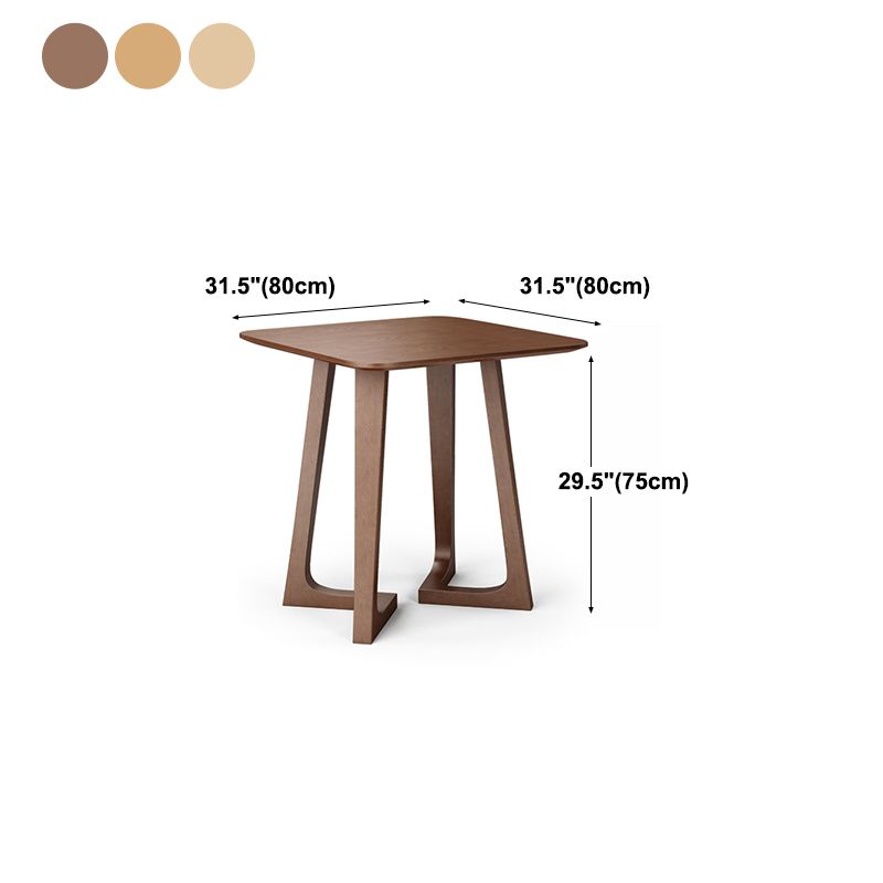 Modern Pine Solid Wood Dining Table Double Pedestal Dining Table for Dining Room
