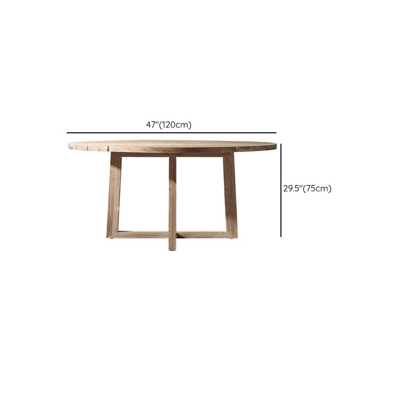 Brown Patio Dining Table Set 1/5/7 Pcs Wood Frame Patio Dining Table and Chair