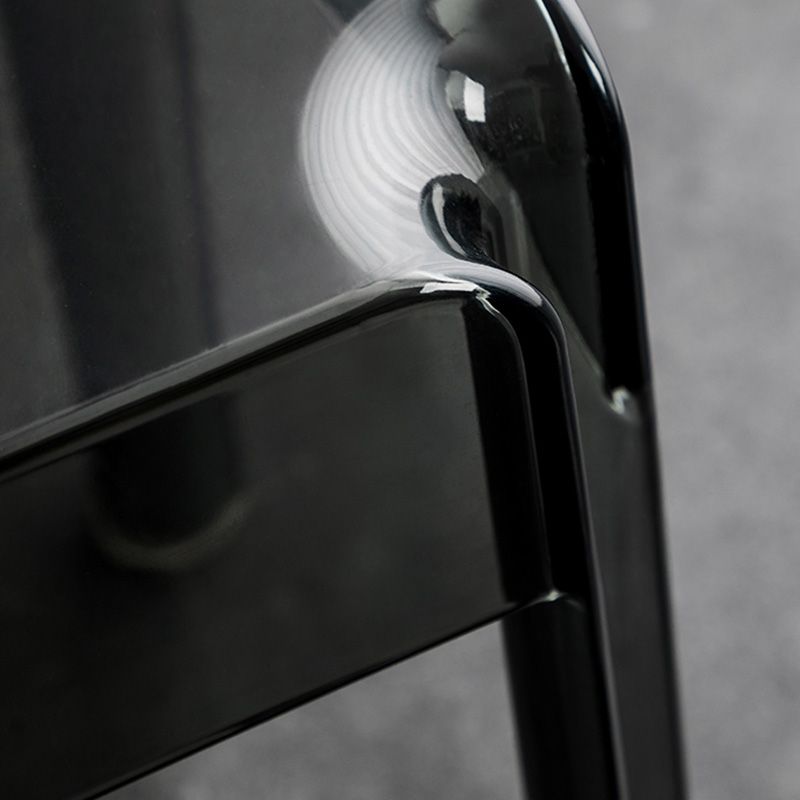 30" Height Backrest Armless Counter Stool Industrial Plastic Bistro Bar Chair with 4 Legs