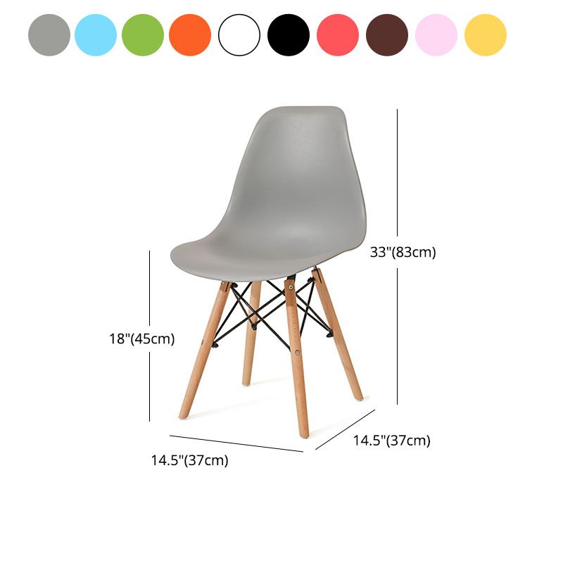 Sedie da cucina in stile contemporaneo sedie laterali senza braccio con gambe in legno