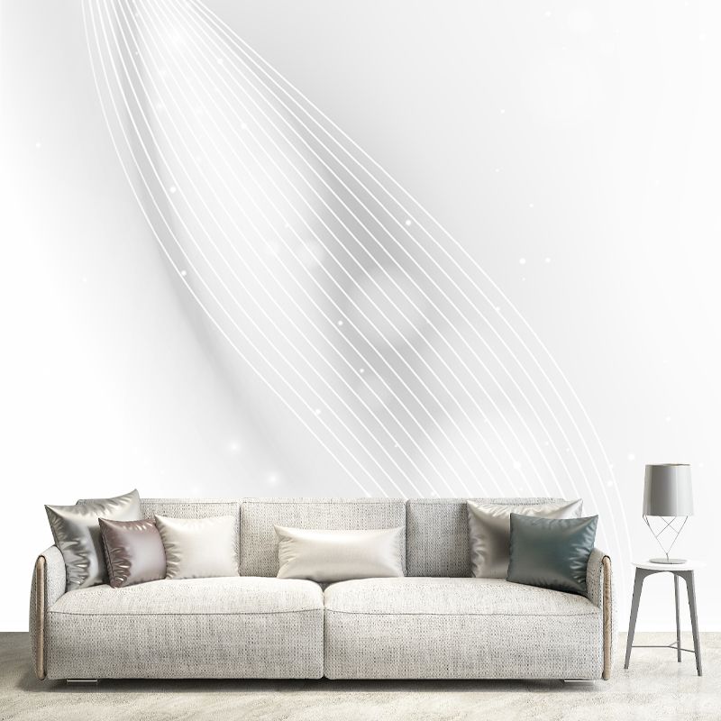 Illustration Sketch Eye Murals Decal for Bedroom, Black-White, Personalized Size