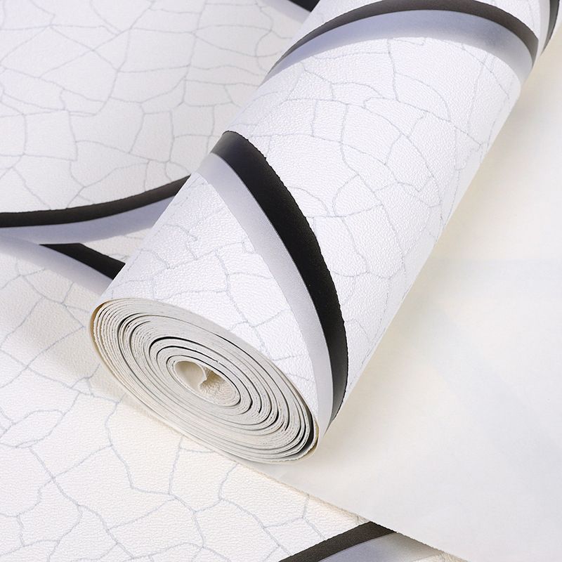 Light Color Ogee Wallpaper Crackle Look Modern Stain-Proof Wall Art for Living Room