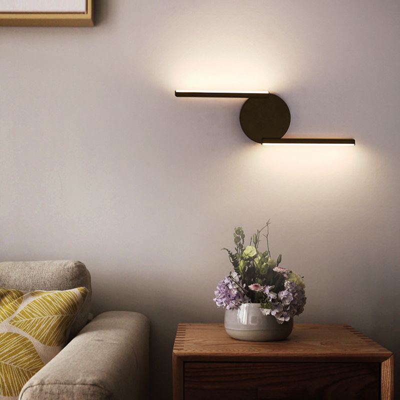Modern Style Metallic Wall Light Linear LED Wall Light Sconce for Bedroom