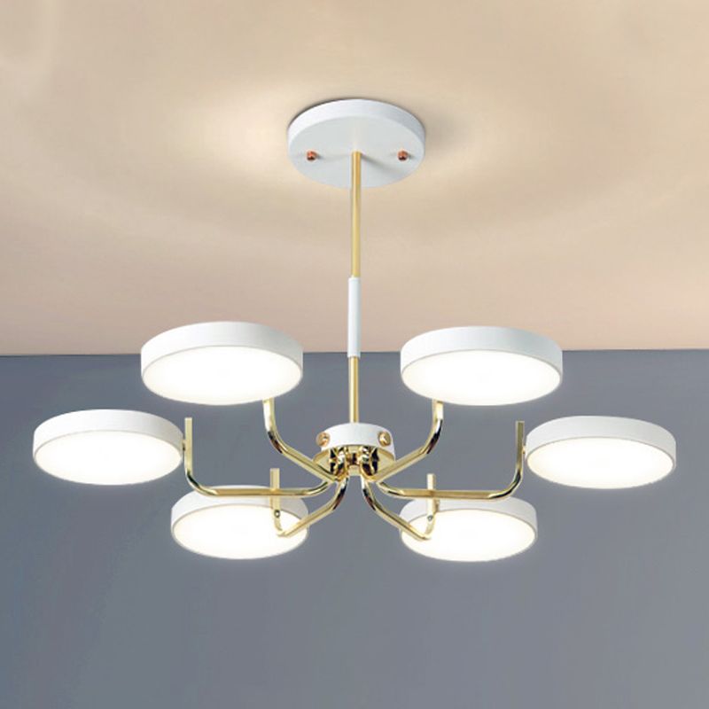 Modern Sputnik Chandelier Light Fixtures Acrylic LED Hanging Lamp for Living Room