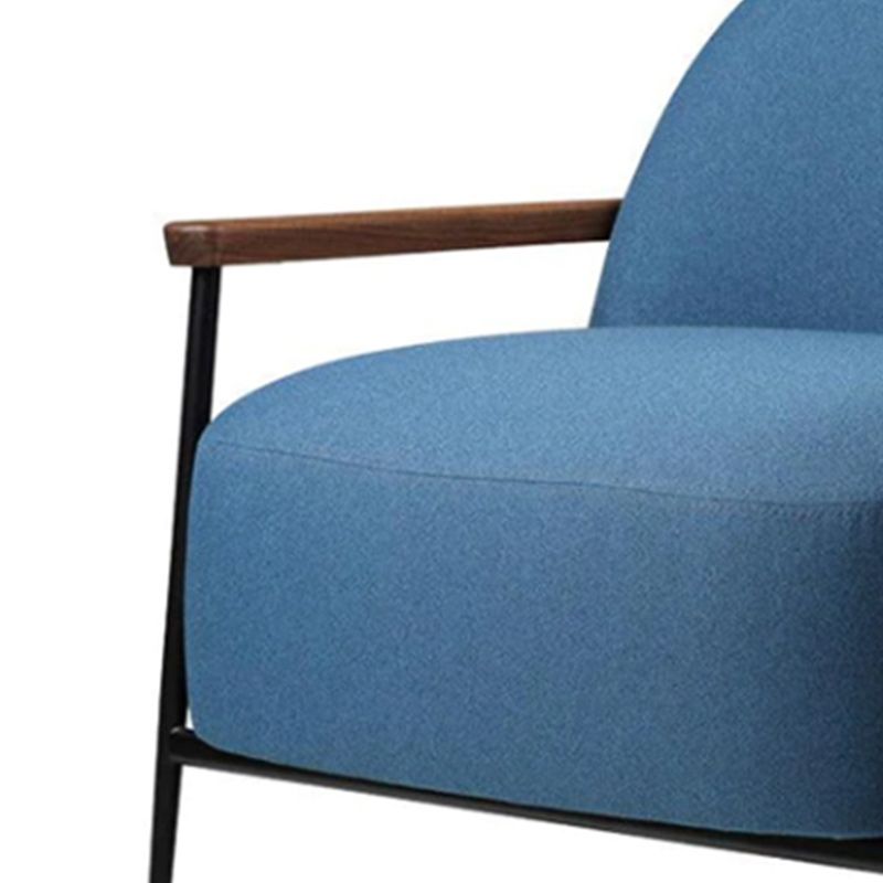 Scandinavian Arm Chair Solid Color Living Room Cushion Back Square Arms Armchair