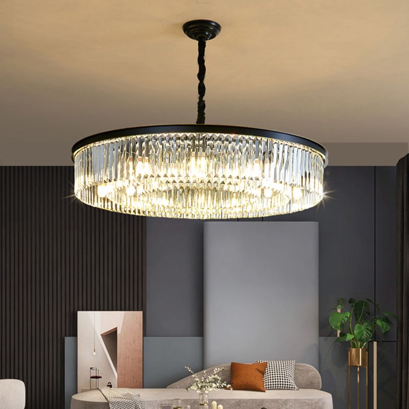 Modern Style Chandelier Light led Crystal Multi Head Pendant Light for Living Room