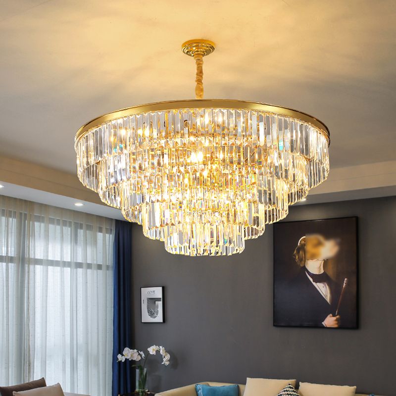 Modern Geometric Chandelier Lights Crystal Chandelier Lighting Fixtures for Living Room