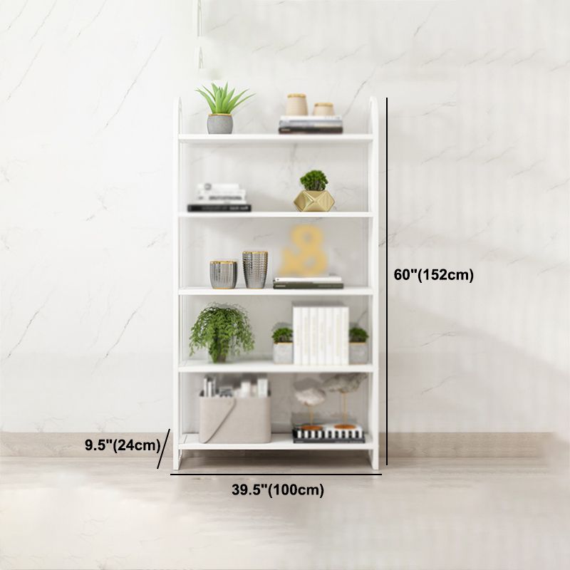 Modern Style Metal Bookshelf Vertical Open Shelf Bookcase for Home