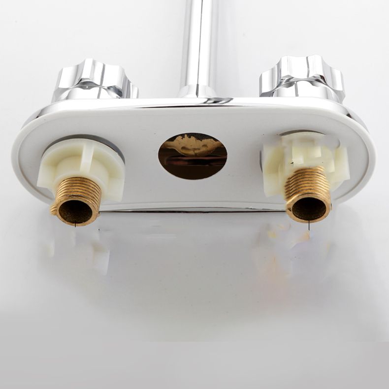 Swivel Spout Circular Faucet Brass Modern Style Bathroom Faucet