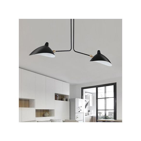 Metalen eendenbill hangende lamp post modern 2/3/5 lichten zwarte woonkamer kroonluchter licht