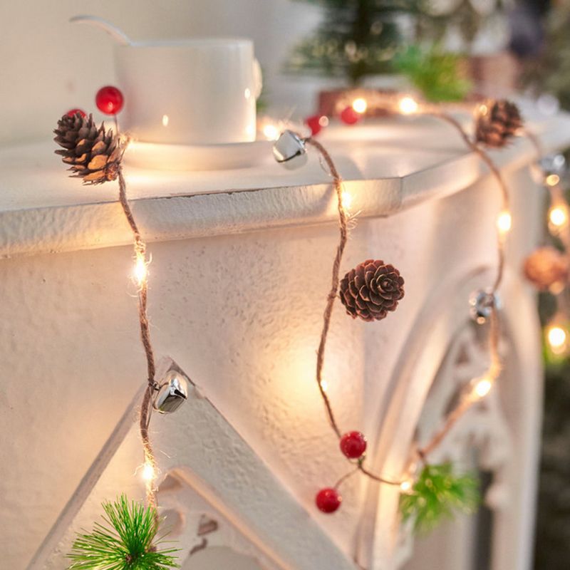 Modern Metal Rope Light  LED Christmas Decorative Lights with Switch for Bedroom