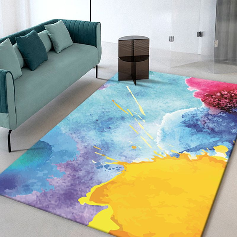 Fancy Abstract Print Area Tapijt Modern Polyester Area Tapijt Non-slip achterste tapijt voor thuisdecoratie