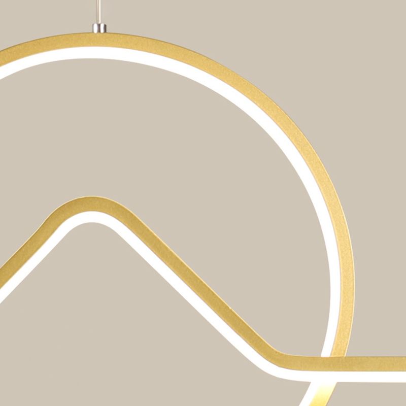 Modern Singularity LED Linear Pendant Light Aluminium Ceiling Light for Dining Room