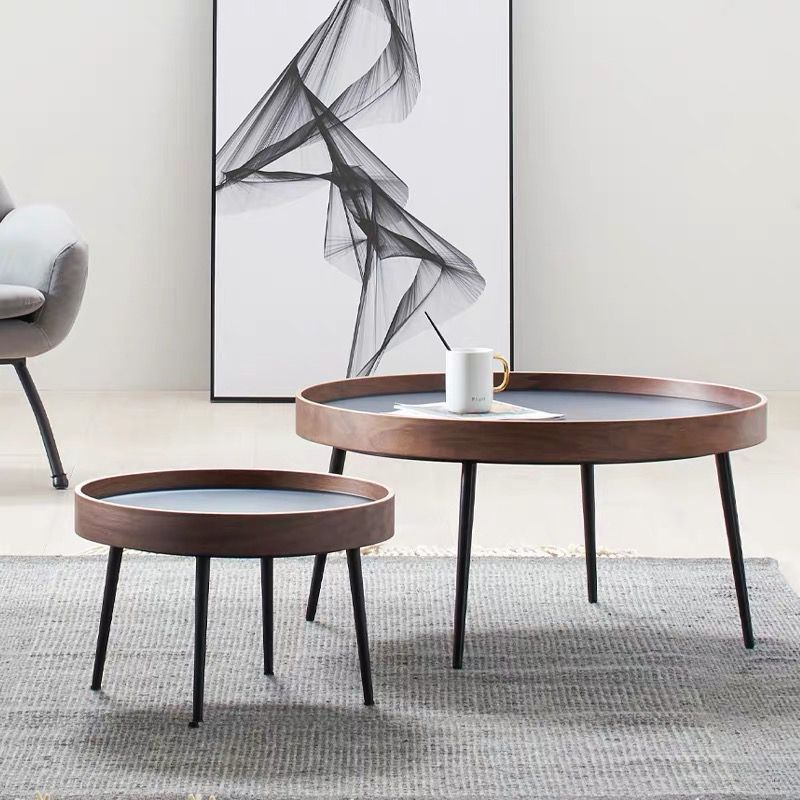 Contemporary Coffee Table 4 Legs Round Coffee Cocktail Table