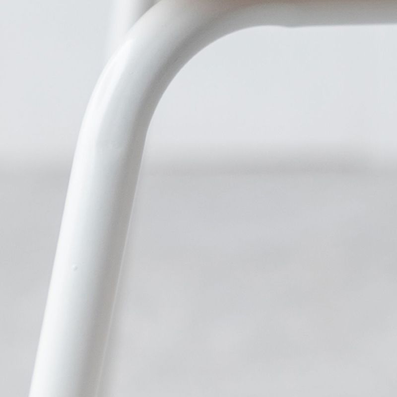 Modern Style Dining Chair Wooden Open Back Side Chair with Metal Base