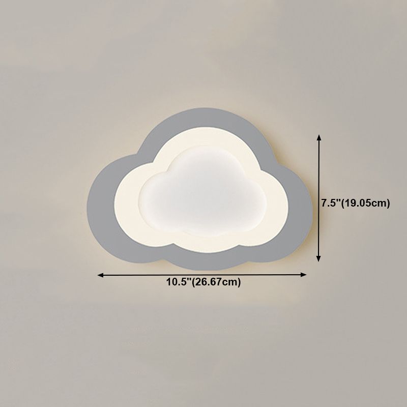 Metal Cloud Wall Mounted Lamps Modern Style 1 Light Wall Mount Lighting