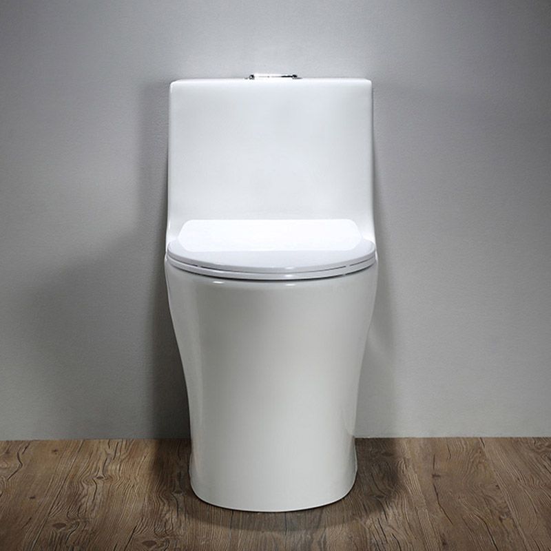 Traditional All-In-One Skirted Toilet Bowl Siphon Jet Toilet with Seat for Bathroom