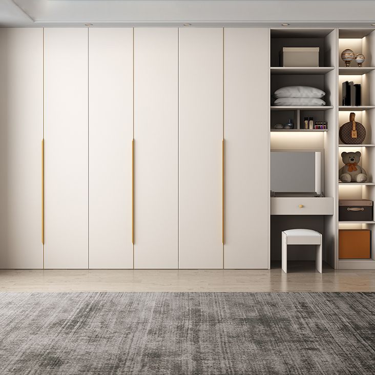 Contemporary Style Wardrobe Armoire Engineered Wood Wardrobe for Home