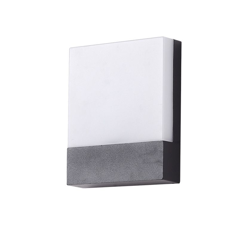 Modern LED Wall Lamp Square Waterproof Wall Mount Lamp with Acrylic Shade for Garden