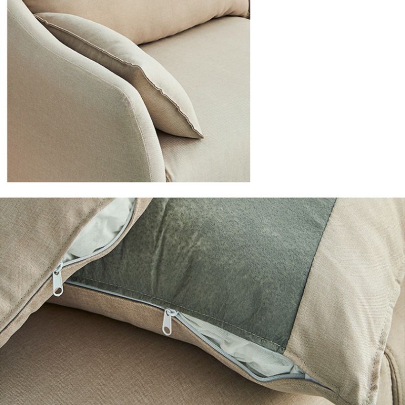 Lose Rückenhöhle Armsofa Nordic 30,7 "H -Leinen -Slipbeschichtungssofa