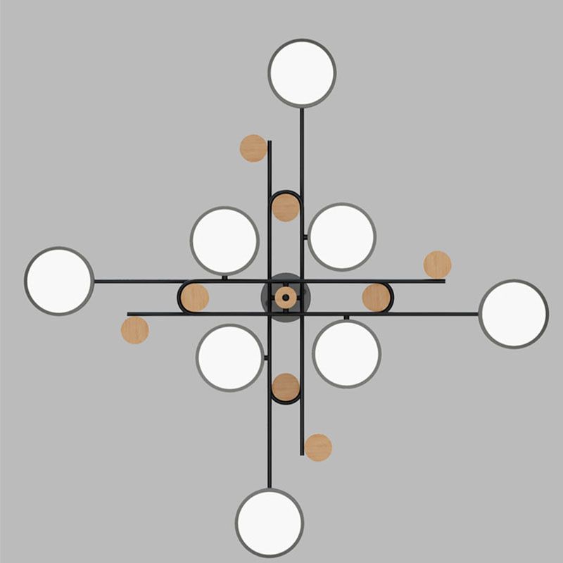 6-leichter Zylinder Anhänger Beleuchtungskörper moderne Metallhänge der Metallhänge des Stils