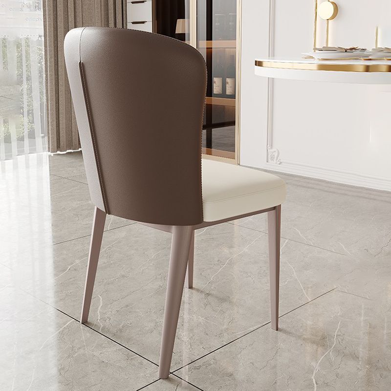 Sillas de comedor contemporáneas que cenan las sillas laterales sin brazos con las piernas del metal