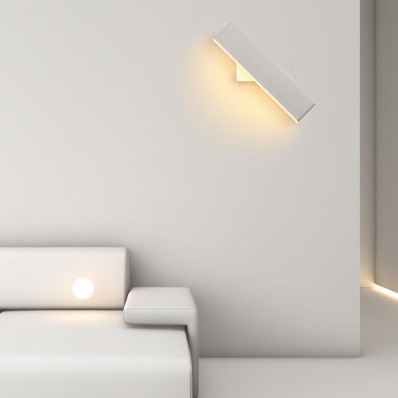Single Black/White Modern Wall Mounted Sconce LED Wall Light for Bedroom