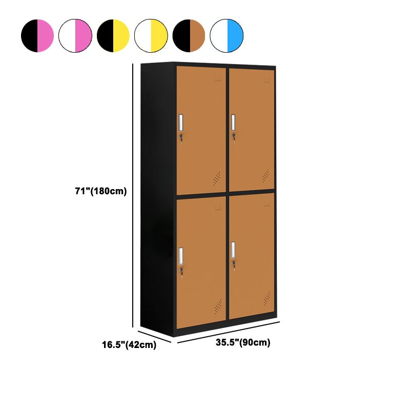 Contemporary Steel Wardrobe Armoire Hinged Storage Cabinet for Home