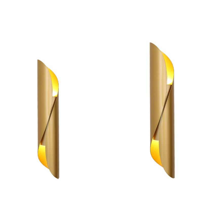 Modern Luxury LED Wall Lamp Wrought Iron Cylindrical Wall Sconce for Interior Spaces