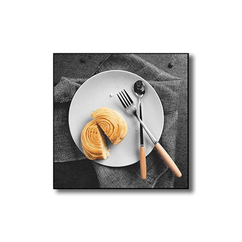 Photographies sur toile pour petit déjeuner, décoration murale moderne de nourriture savoureuse de couleur claire pour café