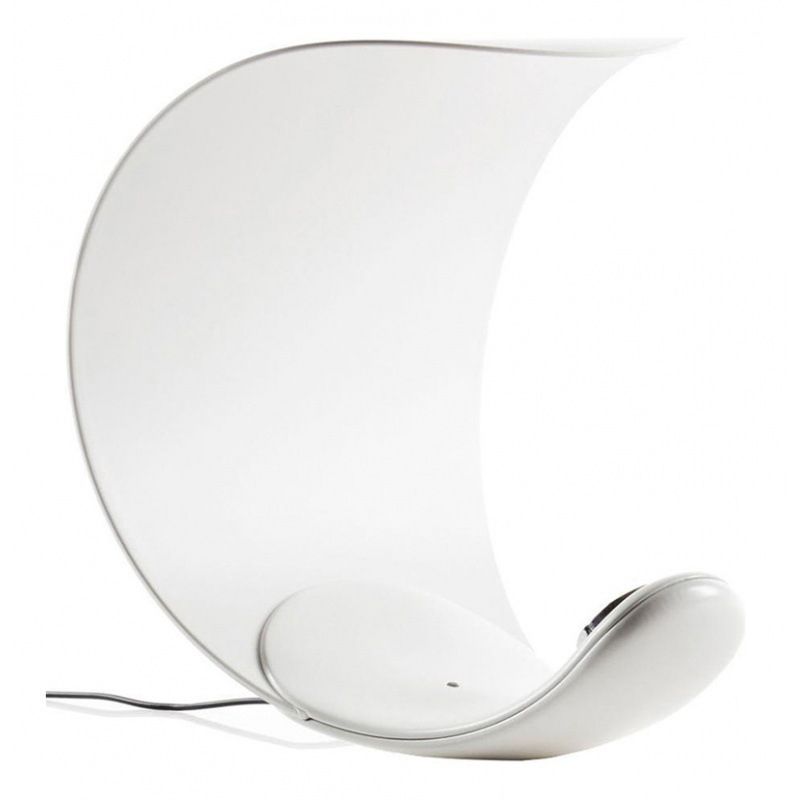 Luz de mesa LED de dormitorio metálico de lámpara de luna en forma de luna en forma de luna con cable enchufable