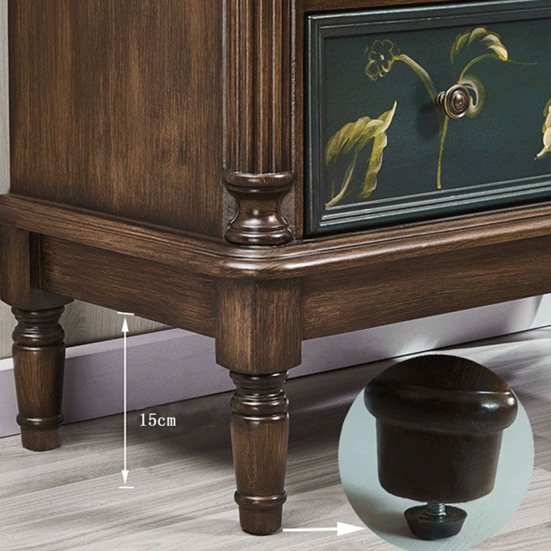 Traditional Style Vertical Lingerie Chest Wood Storage Bachelor Chest for Bedroom