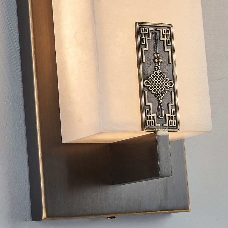 Lampade a parete rettangolari in metallo a 1 campo moderno lampada a monte per soggiorno