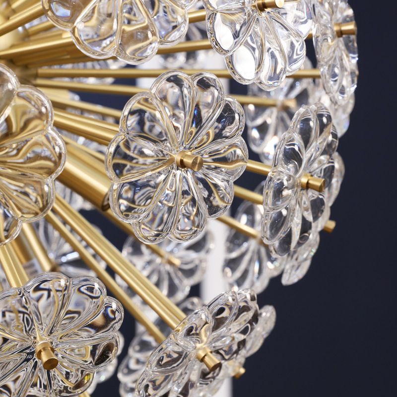 Modern Crystal Decorative Chandelier Flower Shape Light for Restaurant and Hotel