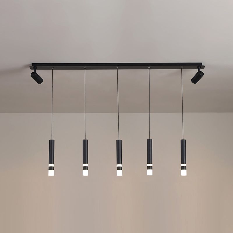 Luz colgante cilíndrica moderna lámpara de lámpara simple para comedor para comedor