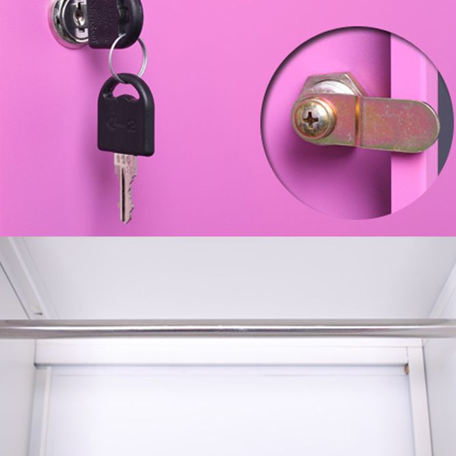 Contemporary Cabinet with Hinged Doors Metal Matte Finish Bathroom Storage Cabinet