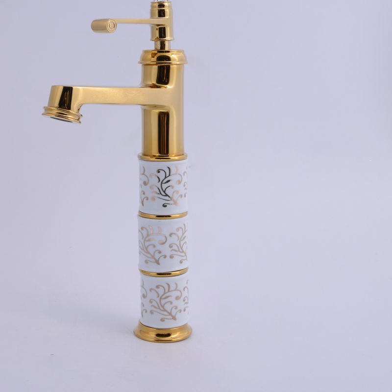 Traditional Vessel Lavatory Sink Oval-Shape Porcelain with Faucet Bathroom Sink
