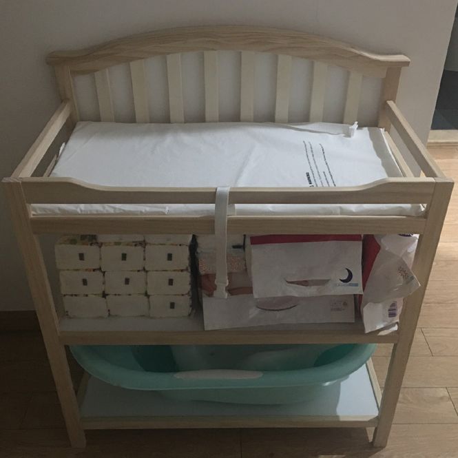 Shelf Baby Changing Table with Storage Arch Top Changing Table