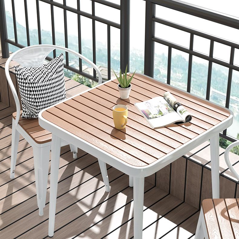 Modern Square Picnic Table Set 1/2/3 Pcs Manufactured Wood Picnic Set